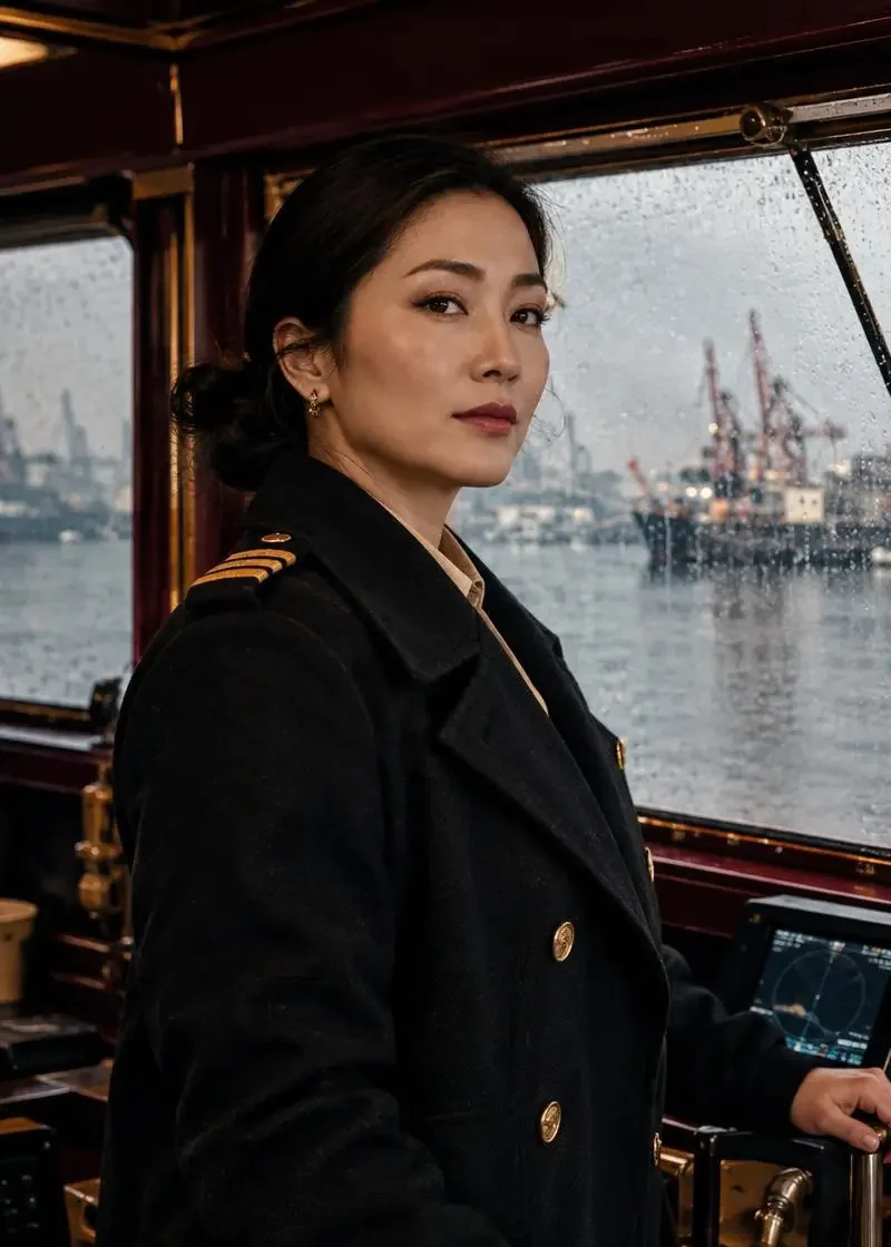 锚地的女船长 - 红果短剧高清魔改 《锚地的女船长》封面剧照,黎昭 · 小型货船船长